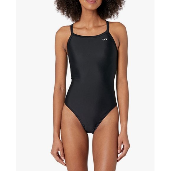 TYR Women's Tyreco Solid Diamondback Swimsuit Black Size; S/32 - Picture 1 of 7